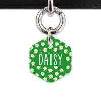 Bailey And Bone Pet Tag Green Daisy Pattern Pet Tag