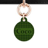 Bailey And Bone Pet Tag Green Houndstooth Pet Tag