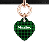 Bailey And Bone Pet Tag Green Plaid Pet Tag