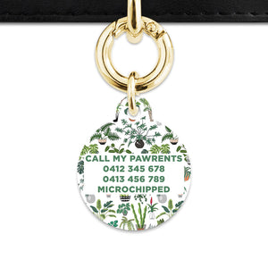 Bailey And Bone Pet Tag Green Plants Pet Tag