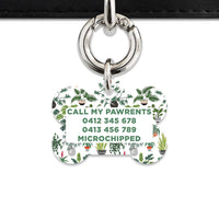 Bailey And Bone Pet Tag Green Plants Pet Tag
