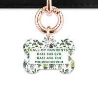 Bailey And Bone Pet Tag Green Plants Pet Tag