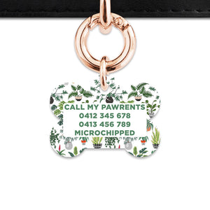 Bailey And Bone Pet Tag Green Plants Pet Tag