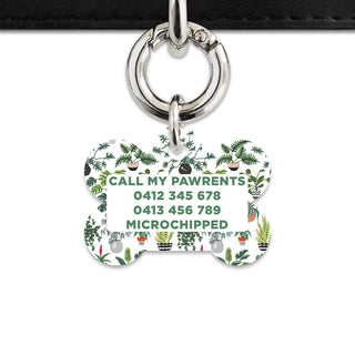 Bailey And Bone Pet Tag Green Plants Pet Tag