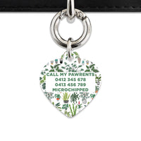 Bailey And Bone Pet Tag Green Plants Pet Tag