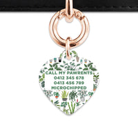 Bailey And Bone Pet Tag Green Plants Pet Tag