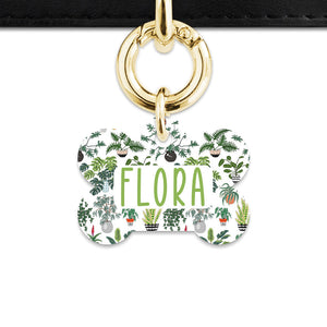 Bailey And Bone Pet Tag Green Plants Pet Tag