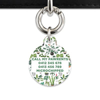 Bailey And Bone Pet Tag Green Plants Pet Tag