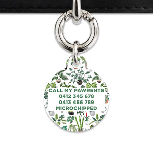 Bailey And Bone Pet Tag Green Plants Pet Tag