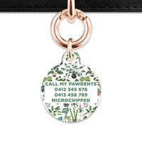 Bailey And Bone Pet Tag Green Plants Pet Tag