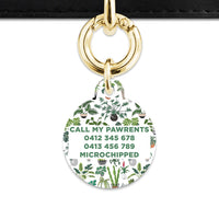 Bailey And Bone Pet Tag Green Plants Pet Tag