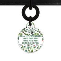 Bailey And Bone Pet Tag Green Plants Pet Tag