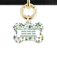 Bailey And Bone Pet Tag Green Plants Pet Tag