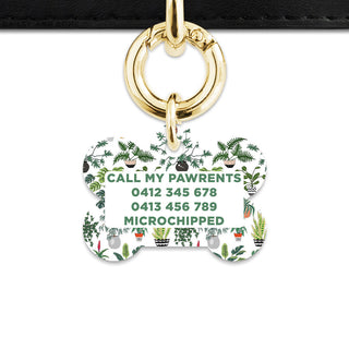 Bailey And Bone Pet Tag Green Plants Pet Tag
