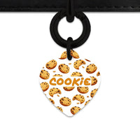 Bailey And Bone Pet Tag Heart / Black Choc Chip Cookie Pet Tag