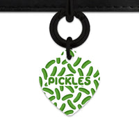 Bailey And Bone Pet Tag Heart / Black Pickles Pattern Pet Tag