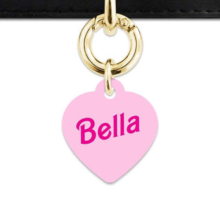 Bailey And Bone Pet Tag Heart / Gold Light Pink Barbie Pet Tag