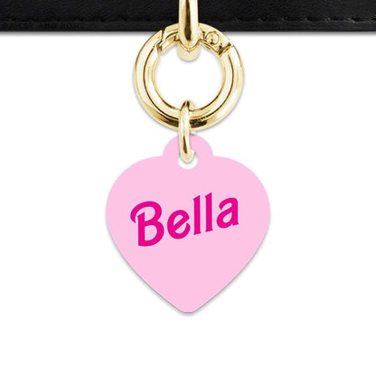 Bailey And Bone Pet Tag Heart / Gold Light Pink Barbie Pet Tag