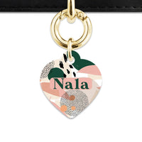 Bailey And Bone Pet Tag Heart / Gold Pastel Abstract Pet Tag