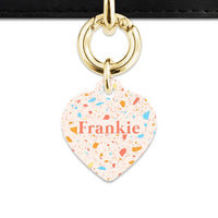 Bailey And Bone Pet Tag Heart / Gold Summer Terrazzo Pet Tag