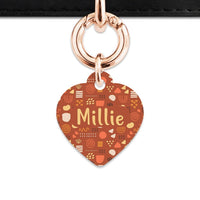 Bailey And Bone Pet Tag Heart / Rose Gold Abstract Organic Shapes Pet Tag
