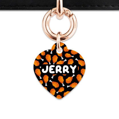Bailey And Bone Pet Tag Heart / Rose Gold Chicken Drumsticks Pet Tag