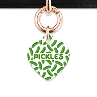 Bailey And Bone Pet Tag Heart / Rose Gold Pickles Pattern Pet Tag