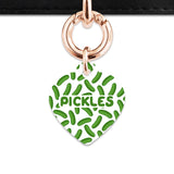 Bailey And Bone Pet Tag Heart / Rose Gold Pickles Pattern Pet Tag