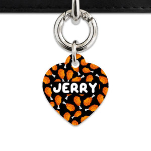 Bailey And Bone Pet Tag Heart / Silver Chicken Drumsticks Pet Tag