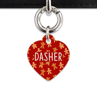 Bailey And Bone Pet Tag Heart / Silver Gingerbread People Pet Tag