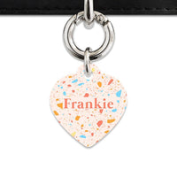 Bailey And Bone Pet Tag Heart / Silver Summer Terrazzo Pet Tag
