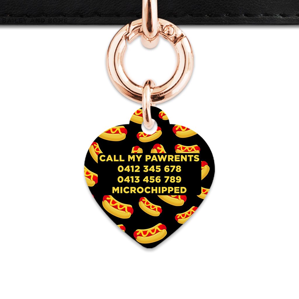 Bailey And Bone Pet Tag Hot Dogs Pet Tag