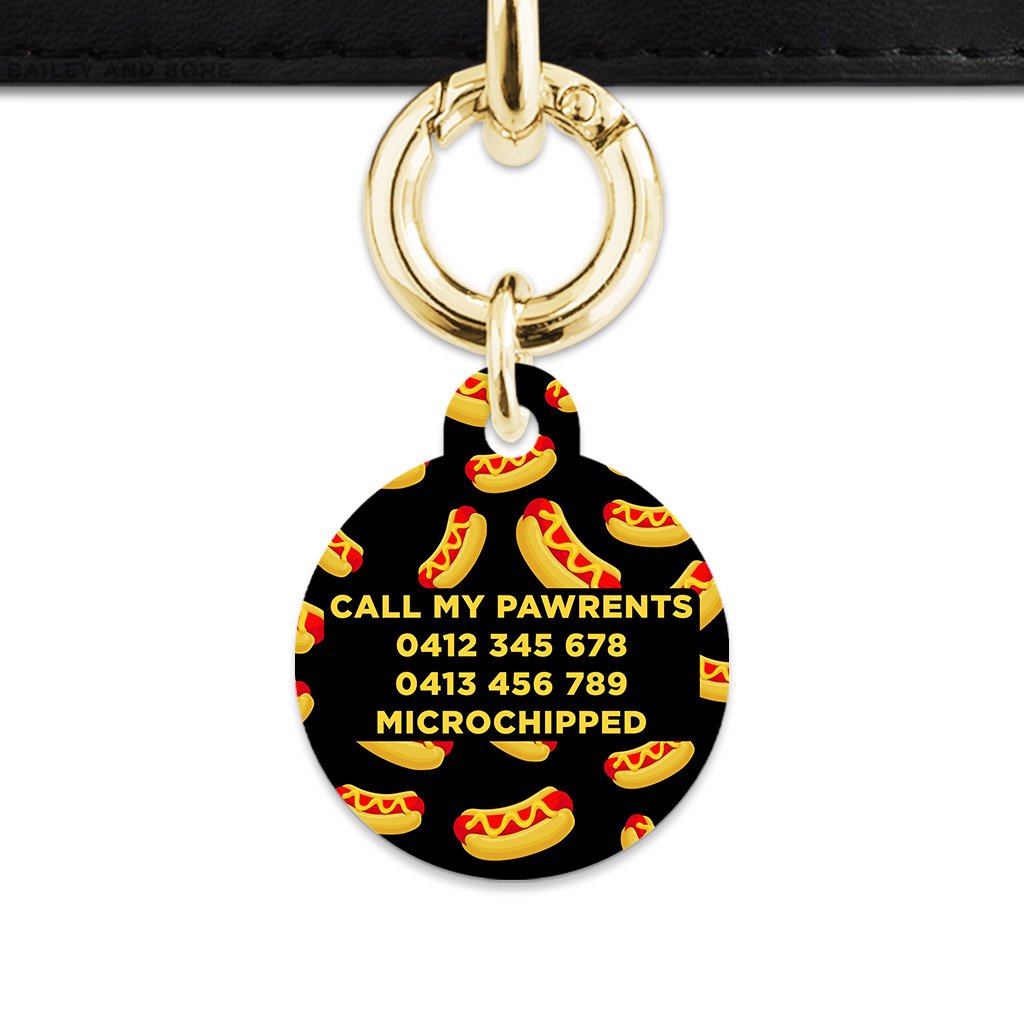 Bailey And Bone Pet Tag Hot Dogs Pet Tag