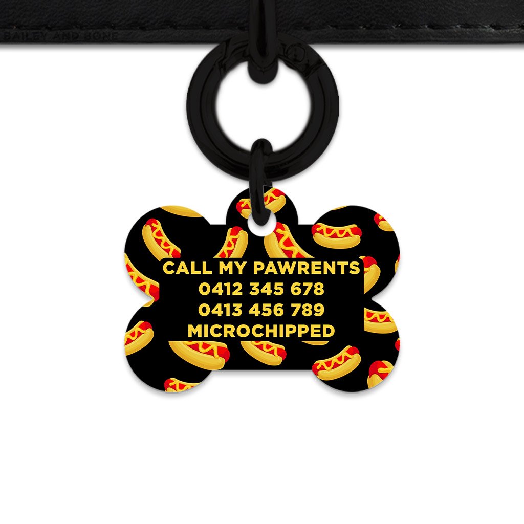 Bailey And Bone Pet Tag Hot Dogs Pet Tag