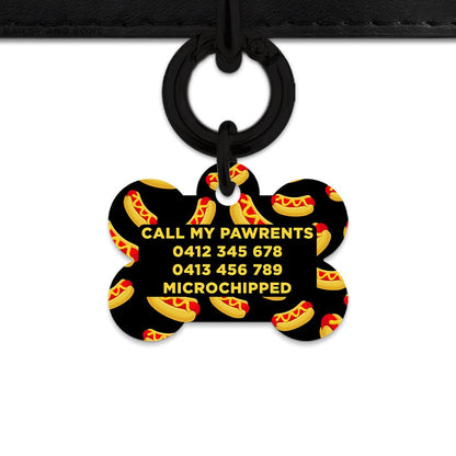 Bailey And Bone Pet Tag Hot Dogs Pet Tag