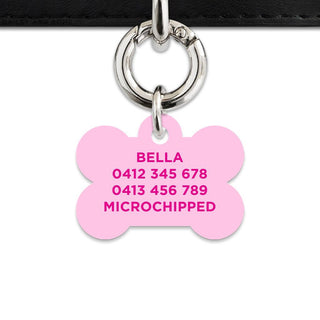 Bailey And Bone Pet Tag Light Pink Barbie Pet Tag