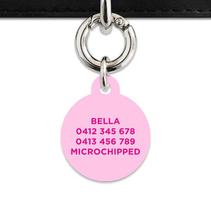 Bailey And Bone Pet Tag Light Pink Barbie Pet Tag