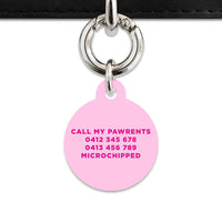 Bailey And Bone Pet Tag Light Pink Hello My Name Is Pet Tag