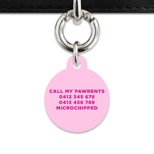 Bailey And Bone Pet Tag Light Pink Hello My Name Is Pet Tag