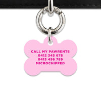 Bailey And Bone Pet Tag Light Pink Hello My Name Is Pet Tag