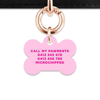 Bailey And Bone Pet Tag Light Pink Hello My Name Is Pet Tag