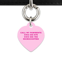 Bailey And Bone Pet Tag Light Pink Hello My Name Is Pet Tag