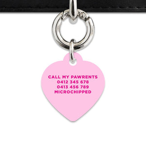 Bailey And Bone Pet Tag Light Pink Hello My Name Is Pet Tag