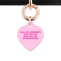 Bailey And Bone Pet Tag Light Pink Hello My Name Is Pet Tag