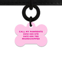 Bailey And Bone Pet Tag Light Pink Hello My Name Is Pet Tag