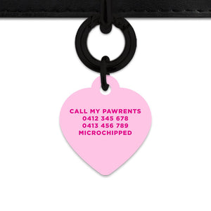 Bailey And Bone Pet Tag Light Pink Hello My Name Is Pet Tag