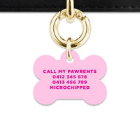 Bailey And Bone Pet Tag Light Pink Hello My Name Is Pet Tag