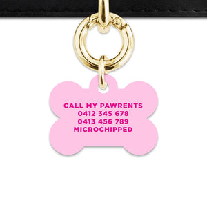 Bailey And Bone Pet Tag Light Pink Hello My Name Is Pet Tag