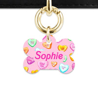 Bailey And Bone Pet Tag Light Pink Love Candy Pet Tag