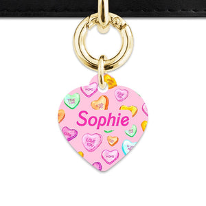 Bailey And Bone Pet Tag Light Pink Love Candy Pet Tag